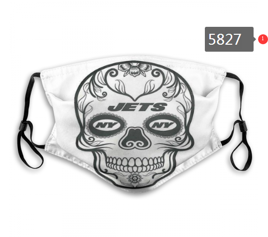 2020 NFL New York Jets Dust mask with filter->nfl dust mask->Sports Accessory
